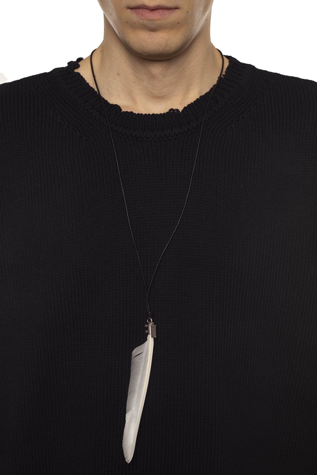 Ann Demeulemeester Necklace with feather | Men's Jewellery | Vitkac